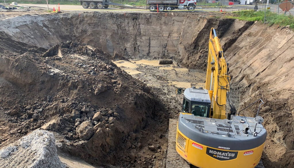 Tractor working on a Civil Construction project